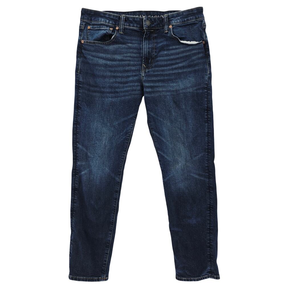 American Eagle Men's Athletic Fit Airflex+ Temp Tech Jeans Blue 32x30